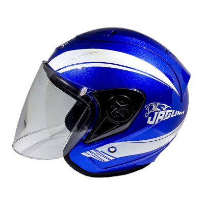 DIFF หมวกกันน็อคเต็มใบ รุ่น JAGUAR  สี น้ำเงิน-ขาว