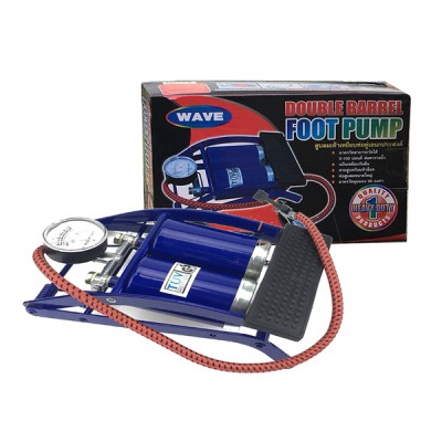 WAVE FOOT PUMP ที่สูบลม ที่ปั้มลม แบบเท้าเหยียบ ท่อคู่ เอนกประสงค์